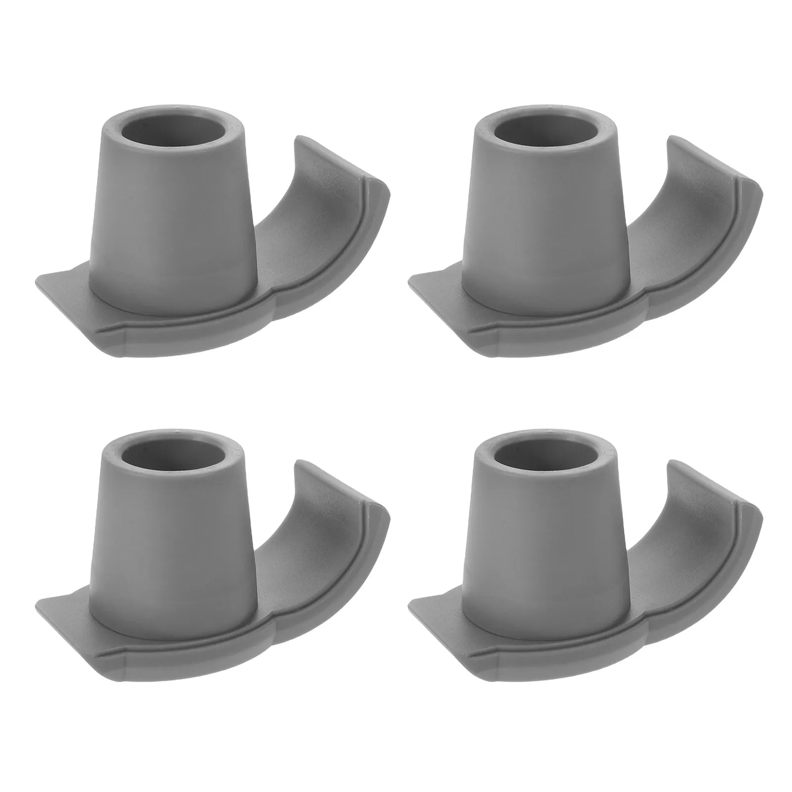 4 glissières antidérapantes pour déambulateur, gris clair, pieds en caoutchouc robustes, universelles pour personnes âgées, handicapées, intérieur et extérieur