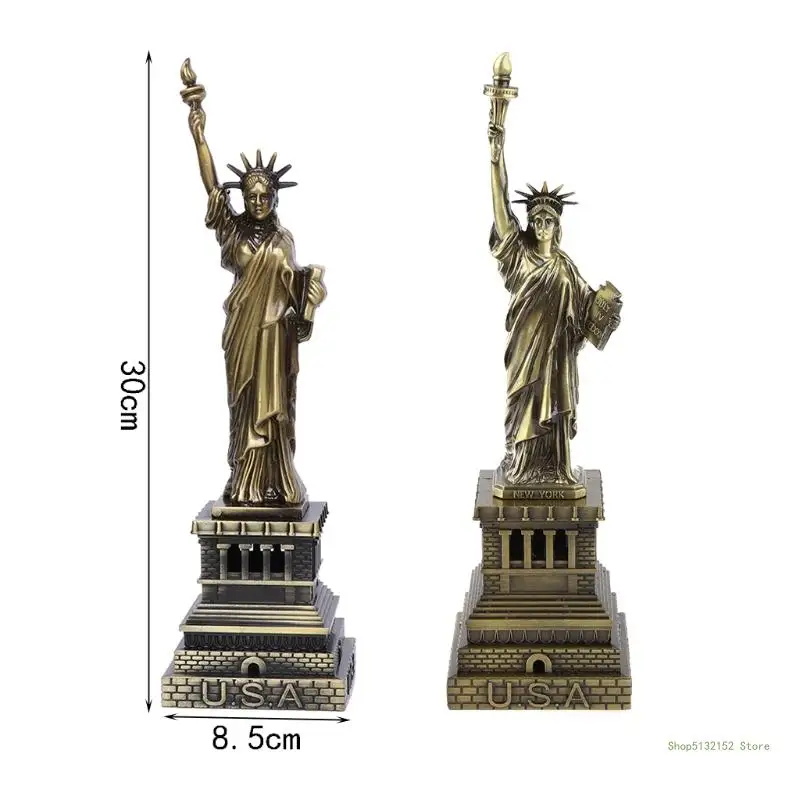 

QX2E USA Landmarks Statue of Metal Model Desk Decoration Gadget Craft Gift