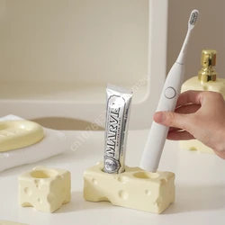 Cheese Electric Toothbrush Holder Creative Design Ceramic Toothbrush Cover Household Sink Storage Rack Home Decoration Gift