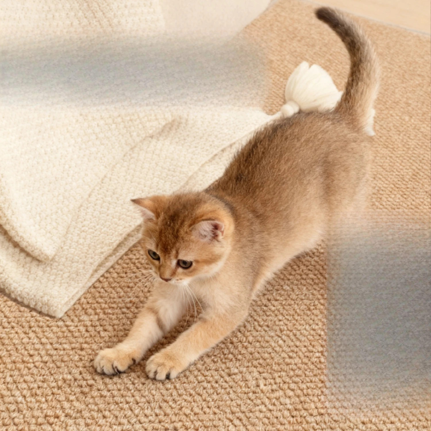 Scratching Board, Cat Nest Integrated Carpet, Imitation Sisal Cat Paw Cushion, Cat Sleeping Wear-resistant and Non-crumbling