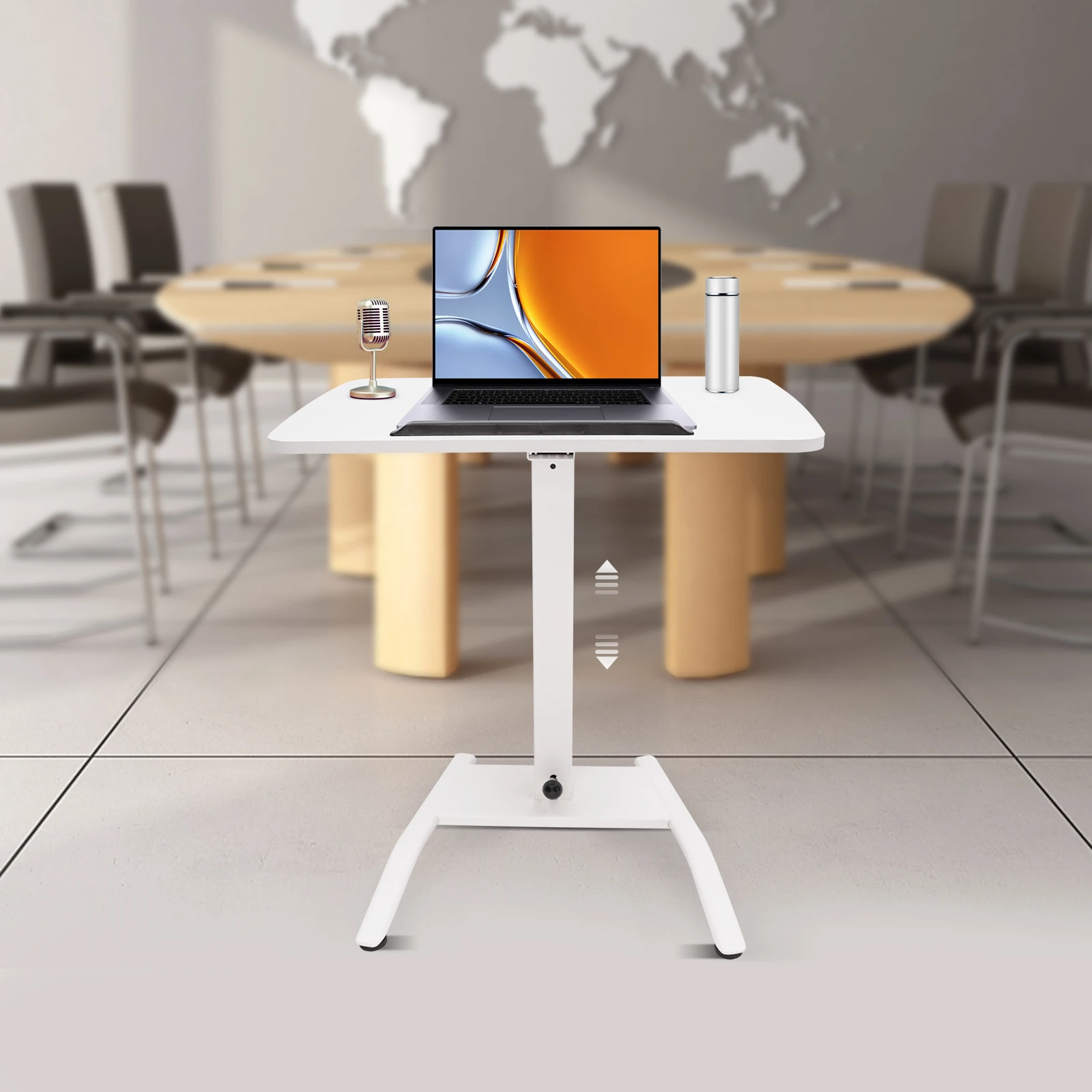 Rv decoração mesa do computador móvel 71-108cm altura ajustável mesa de rolamento em pé mesa de elevação móvel sentado estação de trabalho para