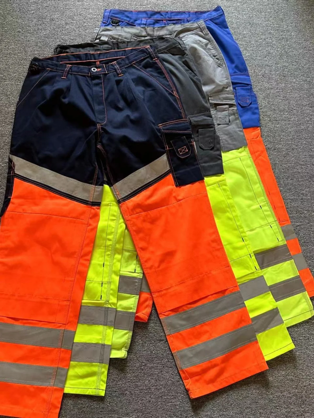 

Мужские рабочие брюки для активного отдыха с отражающими полосами, прямые, весна-осень, повседневные, длинные