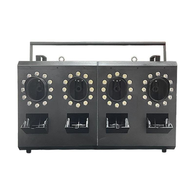 Stage smoke four-hole LED bubble machine, performance wedding bubble dyeing three-in-one large bubble machine