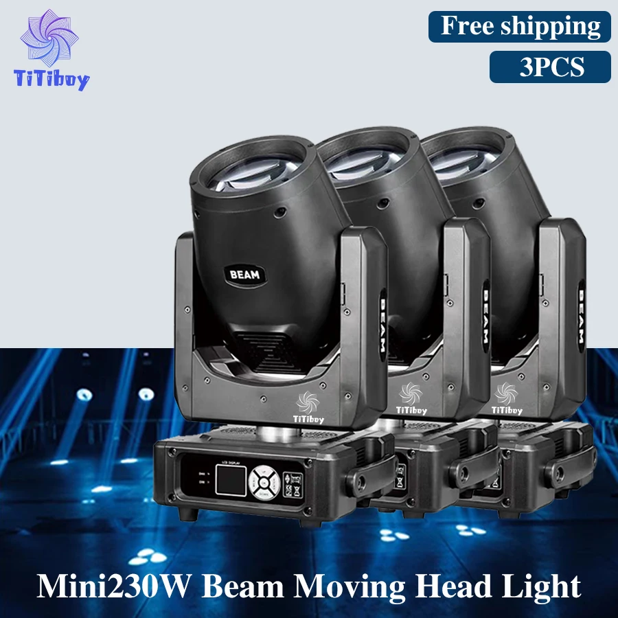 

0 Tax 3Pcs Mini Beam 230W 7R Moving Head Light Professional Stage Beam Lighting for Show Disco Dj Club Nightclub Light