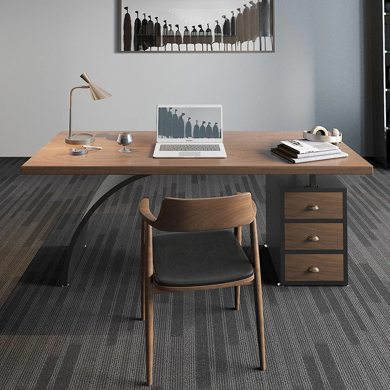 Modern Reception Office Desks Storage Vanity Wooden Bureau Office Desks Reading Keyboard Scrivania Ufficio Lavoro Room Furniture