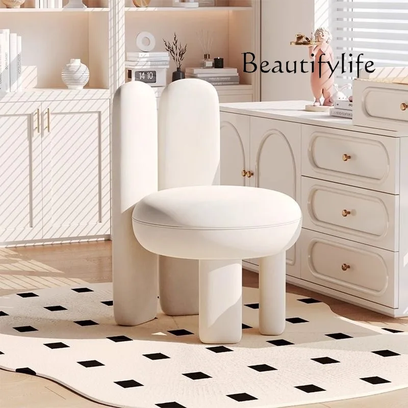 

Makeup Chair Cream Style Designer Modern Simple Bedroom Home Light Luxury Dresser Stool Chair