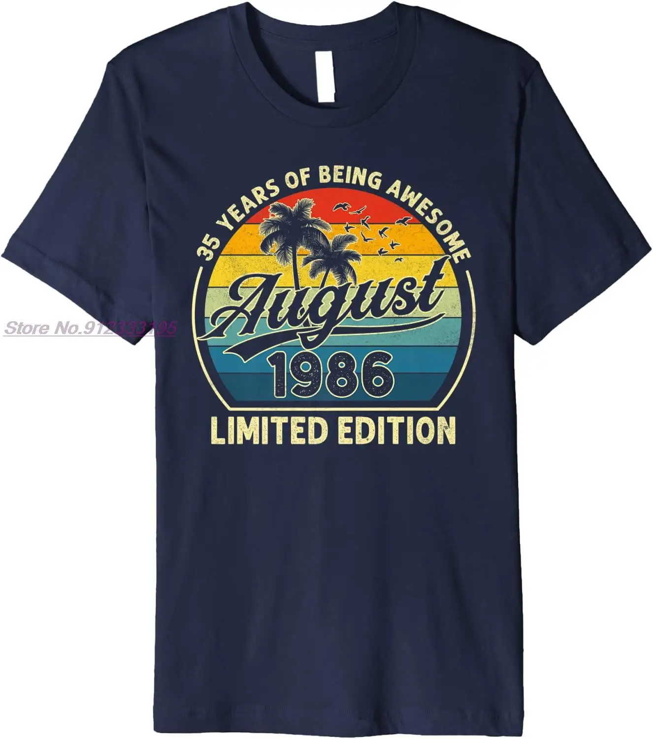 Vintage August 1986 Retro 36 Years Old 36th Birthday Party Premium T-Shirt