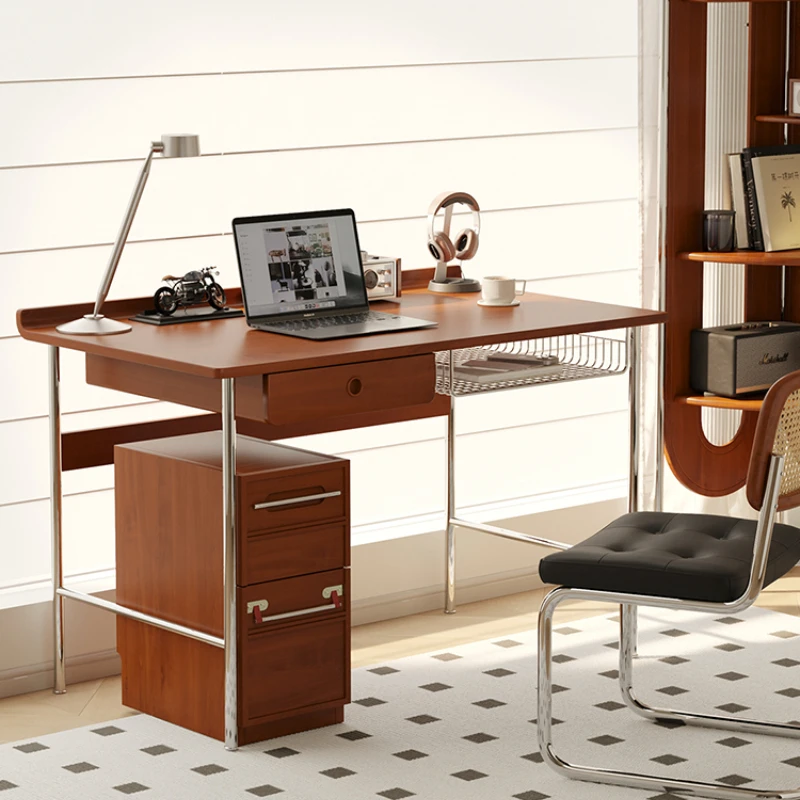 

Medieval ideal desk Medieval solid wood retro workbench Computer desk Japanese Nordic Bauhaus desk