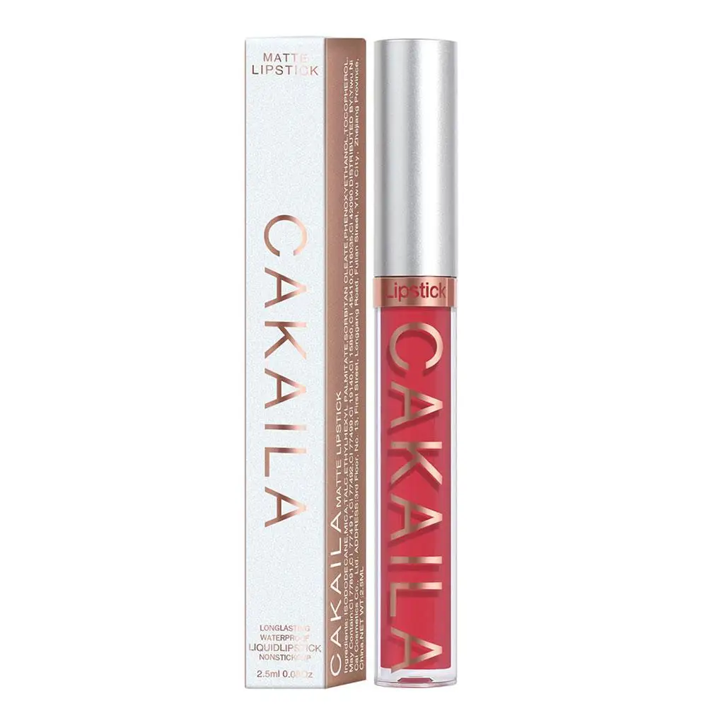 Cakaila Nude Vloeibare Lippenstift Set Fluweel Matte Lipgloss Cosmetische Lippenstift Sexy Vrouwen Rode Lippenstift Nude Duurzame Lange Waterpr J 3X4