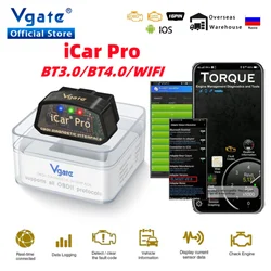 Vgate iCar Pro 자동차 자동 진단 스캐너, iOS 스캔 도구용 와이파이 블루투스 4.0, ELM327 V2.3 OBD 2 OBD2 PK ELM 327 V1 5