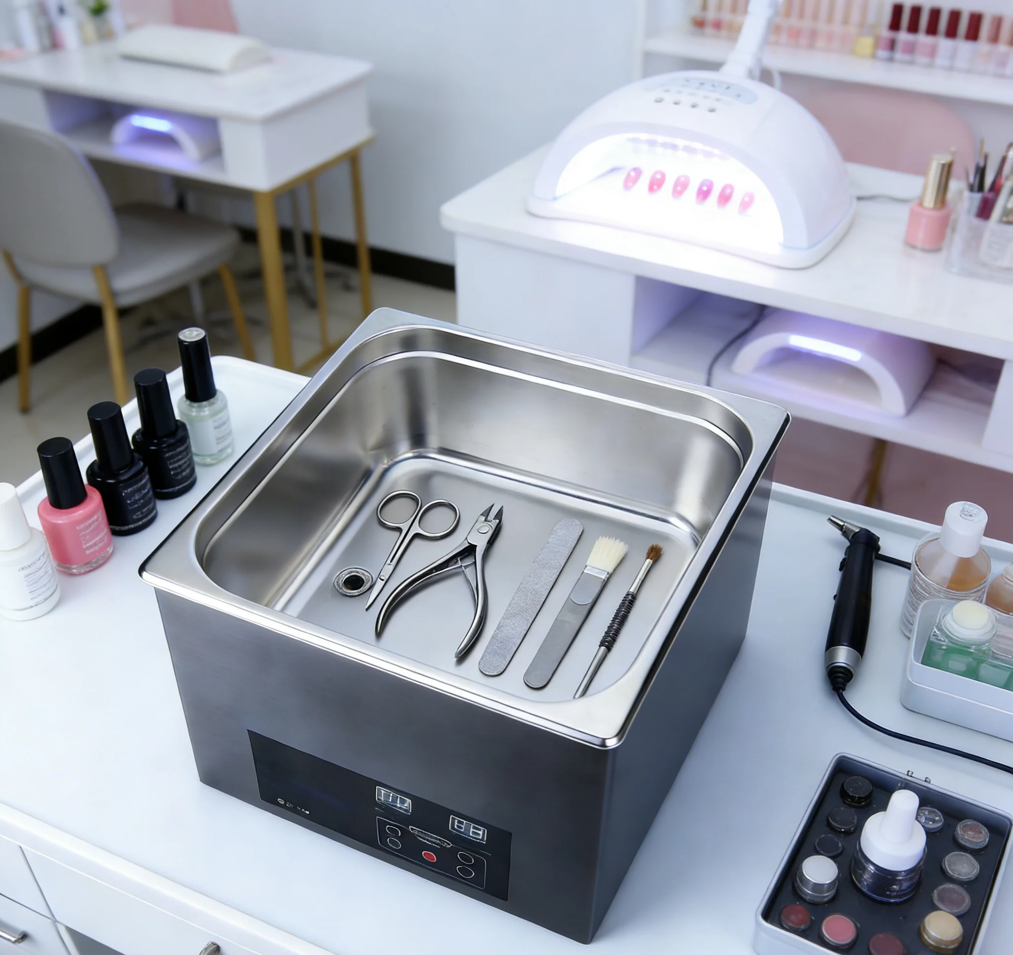 Powerful 40KHz Commercial Ultrasonic Cleaner 30l Ultrasonic Cleaning Machine for Nail Tool Cleaning and Jewelry Cleaning