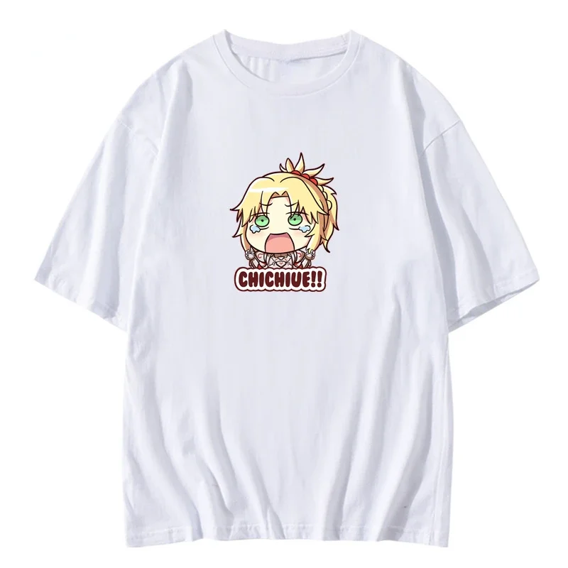 Fate Grand Order Japan Anime FGO Game T-shirt Korea Style Aesthetic Casual Summer Hipster Unisex Tops Hip Hop Streetwear Tees