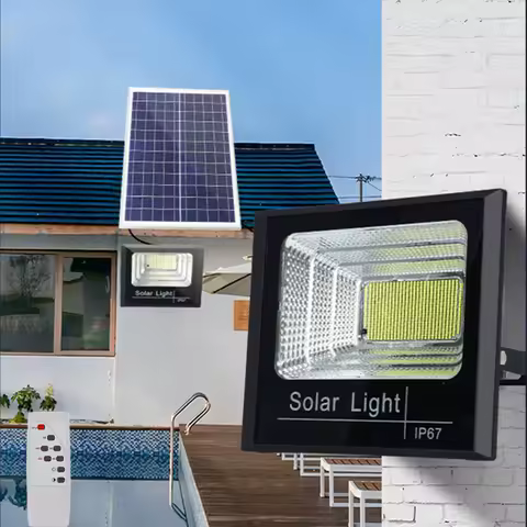 LED Solar Light with Remote Contro 50W 100W 200W 300W 500W Outdoor Waterproof IP67 Street Light Backyard Deck Outdoor Solar Lamp
