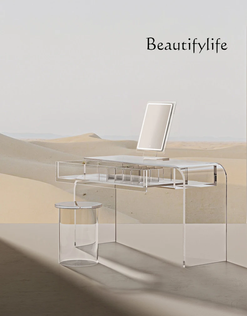 

Прозрачный акриловый дизайн, комод для хранения, черный кристалл, настольный светильник для макияжа, роскошный креативный стол