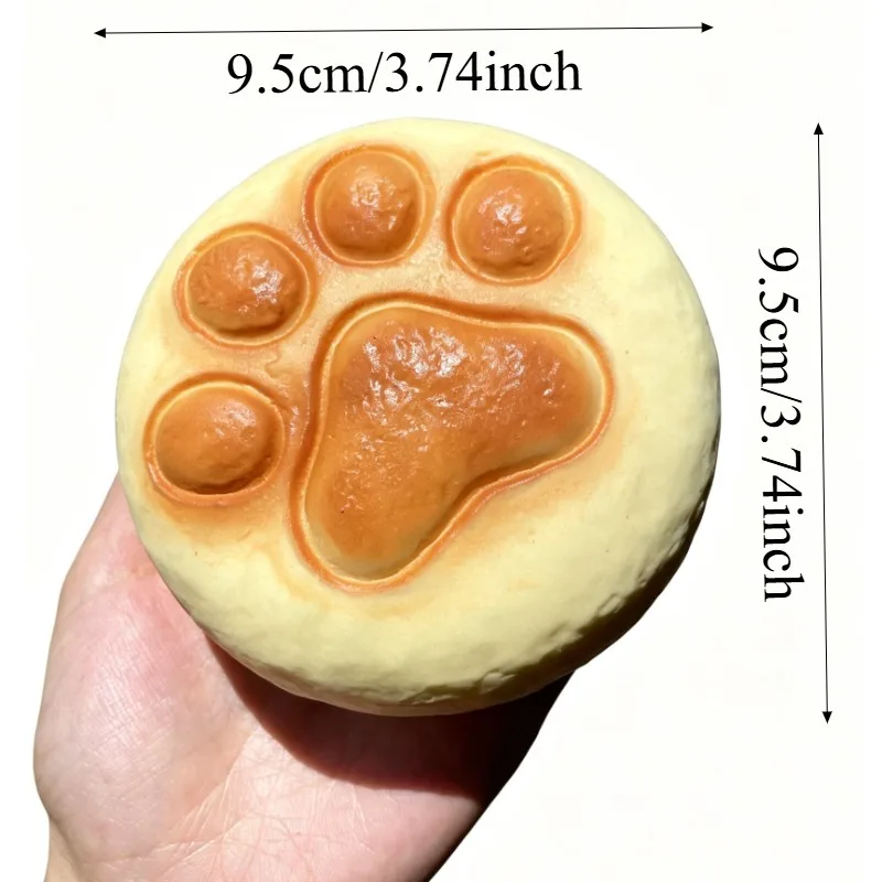 Tabas Squishy Bear Paws Toast Slow Rebound Fidget Toy Soft Realistic Bread Texture Creative Dessert Sensory Gift Holiday Present