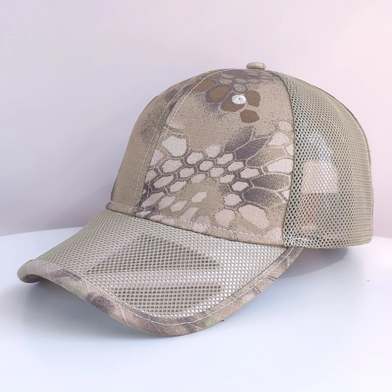 Wide Brim Baseball Hat Men's Big Head Girth Baseball Cap Enlarged Deepen Summer Camo Mesh Breathable Sun Visor