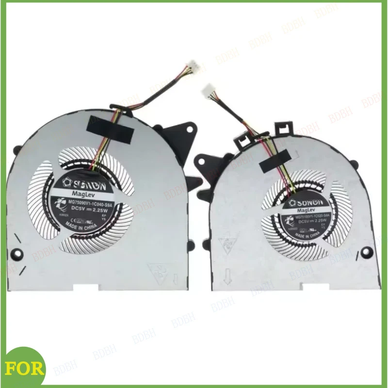 

Запасной вентилятор охлаждения процессора и графического процессора для Lenovo Legion Y540P Y545 Y7000P-2019 DFS501105PR0T FKU0