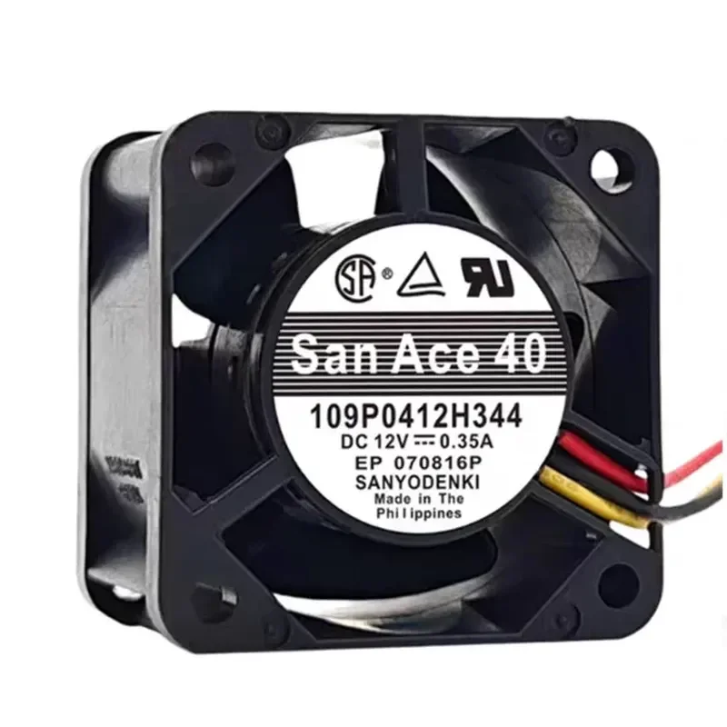 for Sanyo 109P0412H344 12V 0.35A 40mm x 28mm DC Cooling Fan High Air Volume 4CM Computer Case Cooler