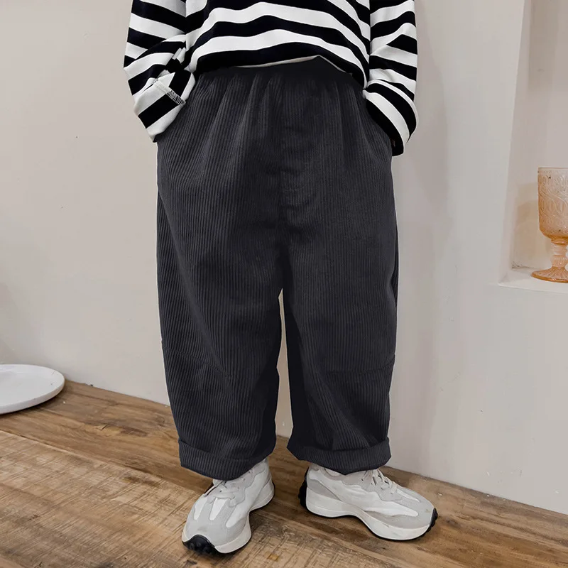 Pantaloni per bambini abbigliamento per bambini pantaloni di velluto a coste per ragazzo autunno pantaloni Casual larghi per bambini pantaloni