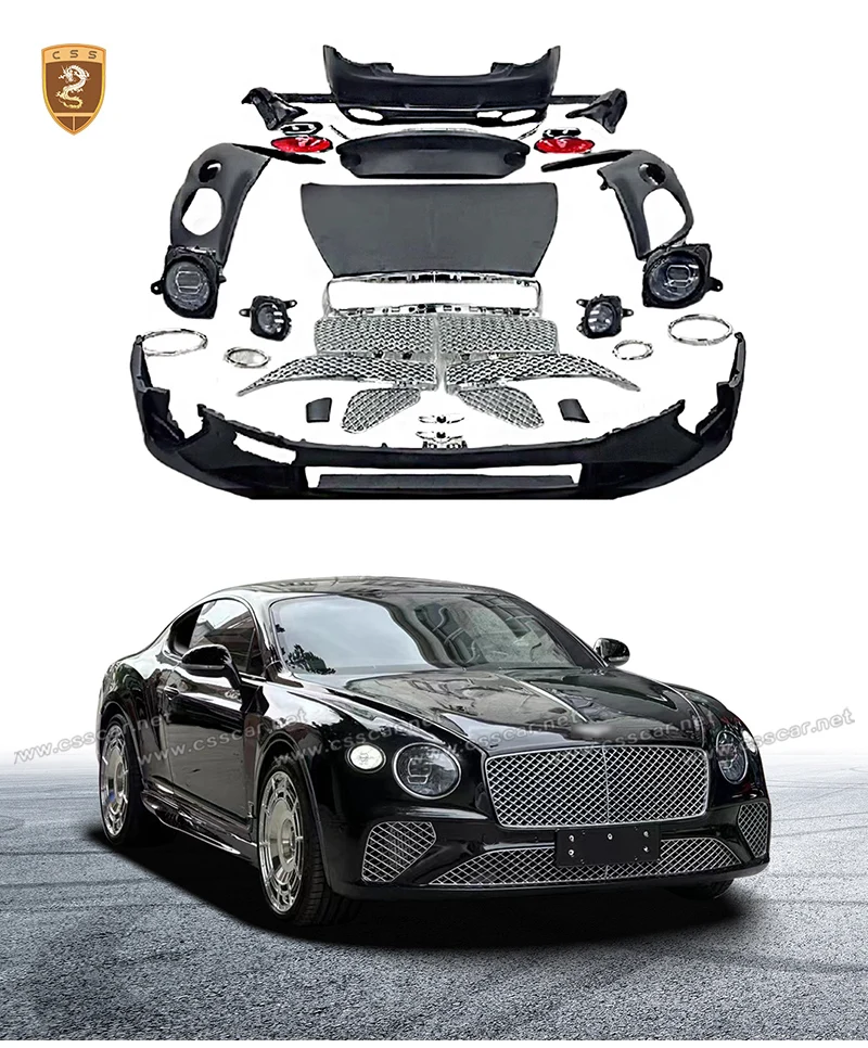 Front Bumper Mesh Grille Grills Racing Grille Vented Fender Replacement Engine Bonnet Hood For Bentley Continental GT FRP