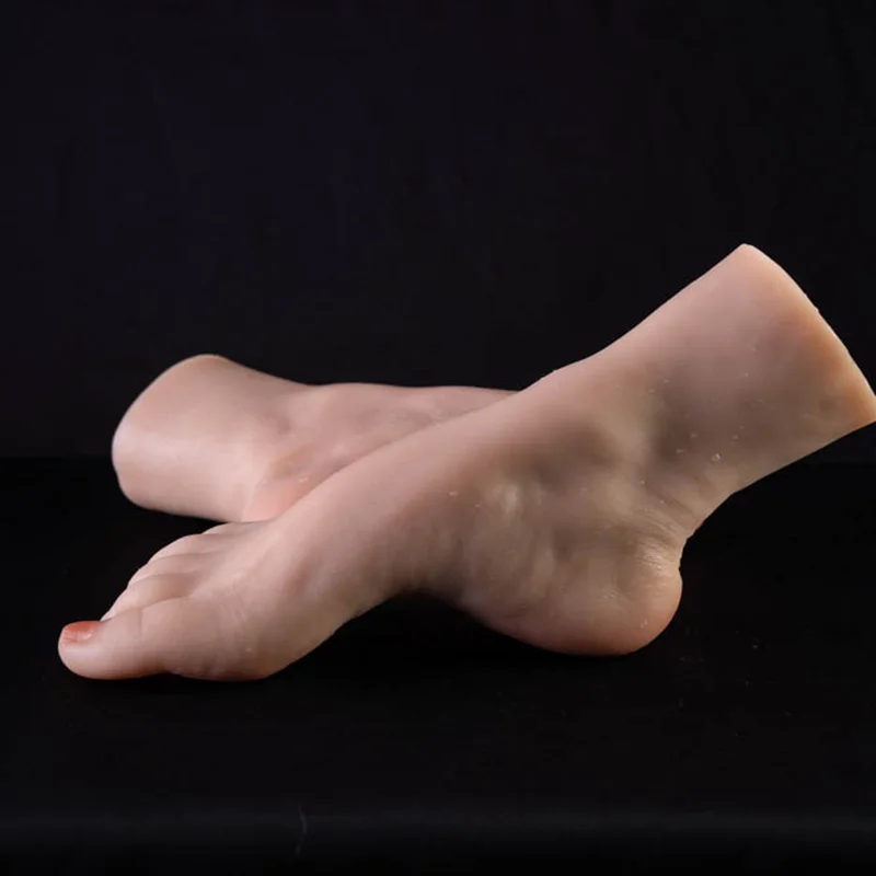 أنثى سيليكون قدم نموذج محاكاة تصميم عارضة أزياء القدم الوثن القدم مانيكير مسمار الفن الممارسة