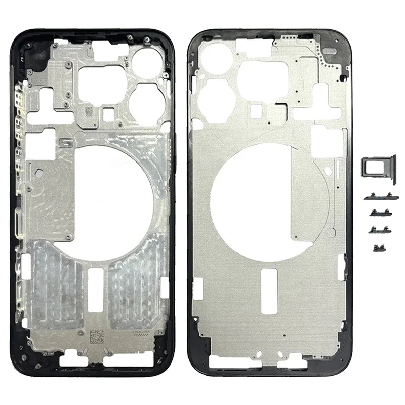 

For iPhone 15 Pro Max Middle Frame Bezel Plate with Side Keys Card Tray