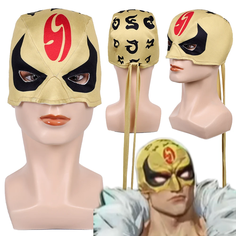 

Game Rival Cosplay Fist of Iron Yellow Headgear Costume Outfits Accessories Adult Halloween Carnival Party Roleplay Prop