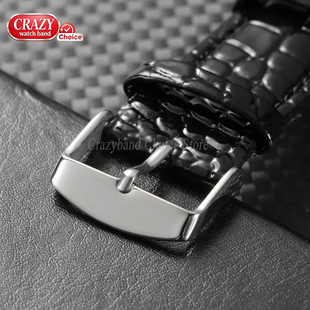 Leder-Uhrenarmband mit Eidechsenmuster, 18 mm, 20 mm, 22 mm, Business-Universal-Armband für Herren und Damen, Ersatz-Uhrenarmband, Zubehör, Braun – Detail 4