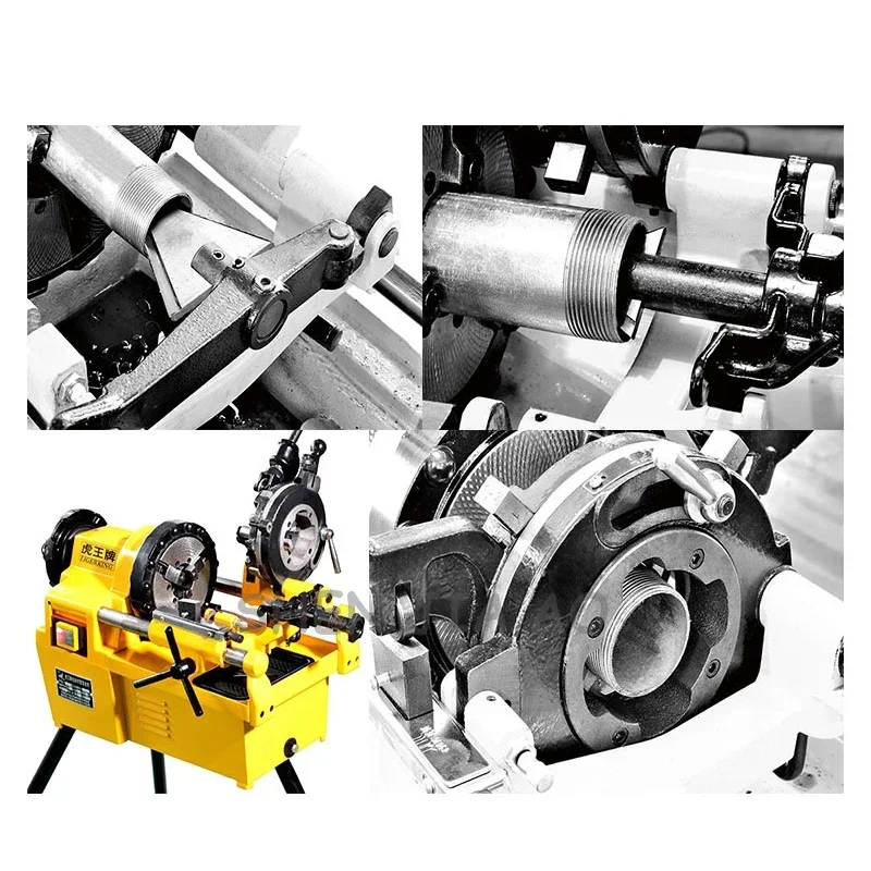 Máquina de rosqueamento durável 220v multifuncional 2 polegadas 3 polegadas 4 polegadas máquina de rosqueamento de carro tubo de fogo máquina de rosqueamento seco