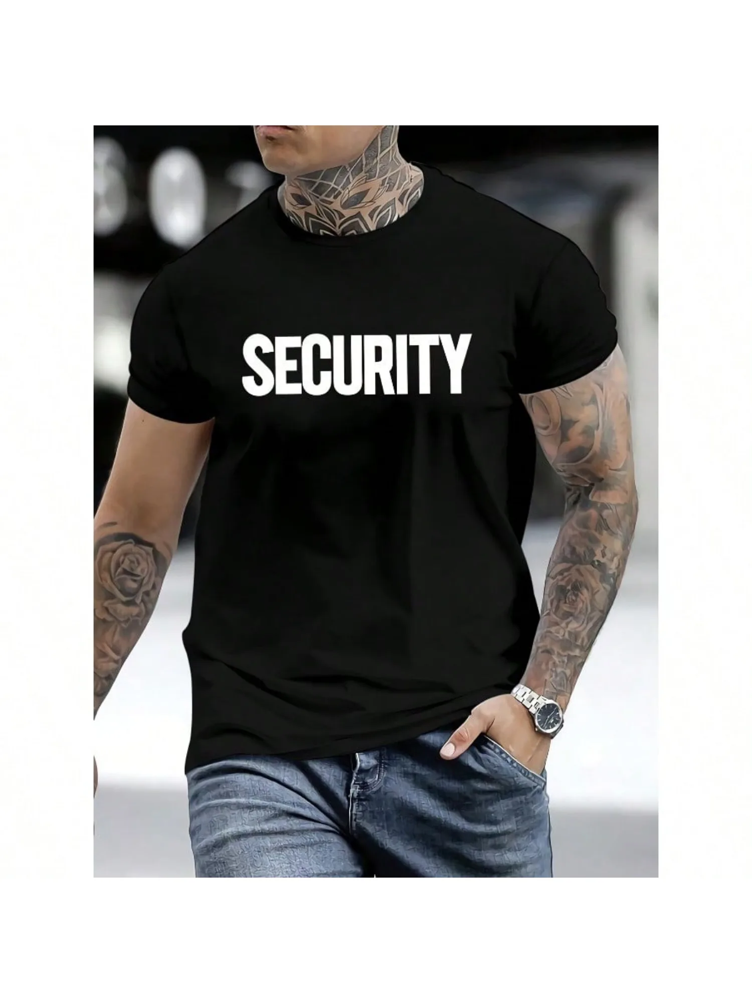 Graphic T-Shirt - Casual Street Style  Round Neck Short Sleeve Breathable