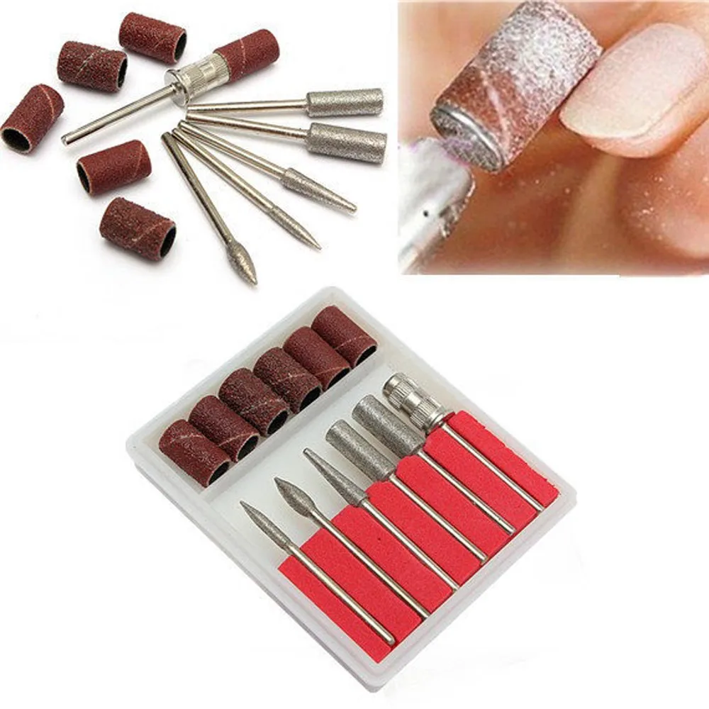 1Set Edelstahl Nagel Bohrer Bits 3/32'' Keramik Nail art Polieren Schleifen Kopf Maniküre Pediküre Maschinen Werkzeug Zubehör