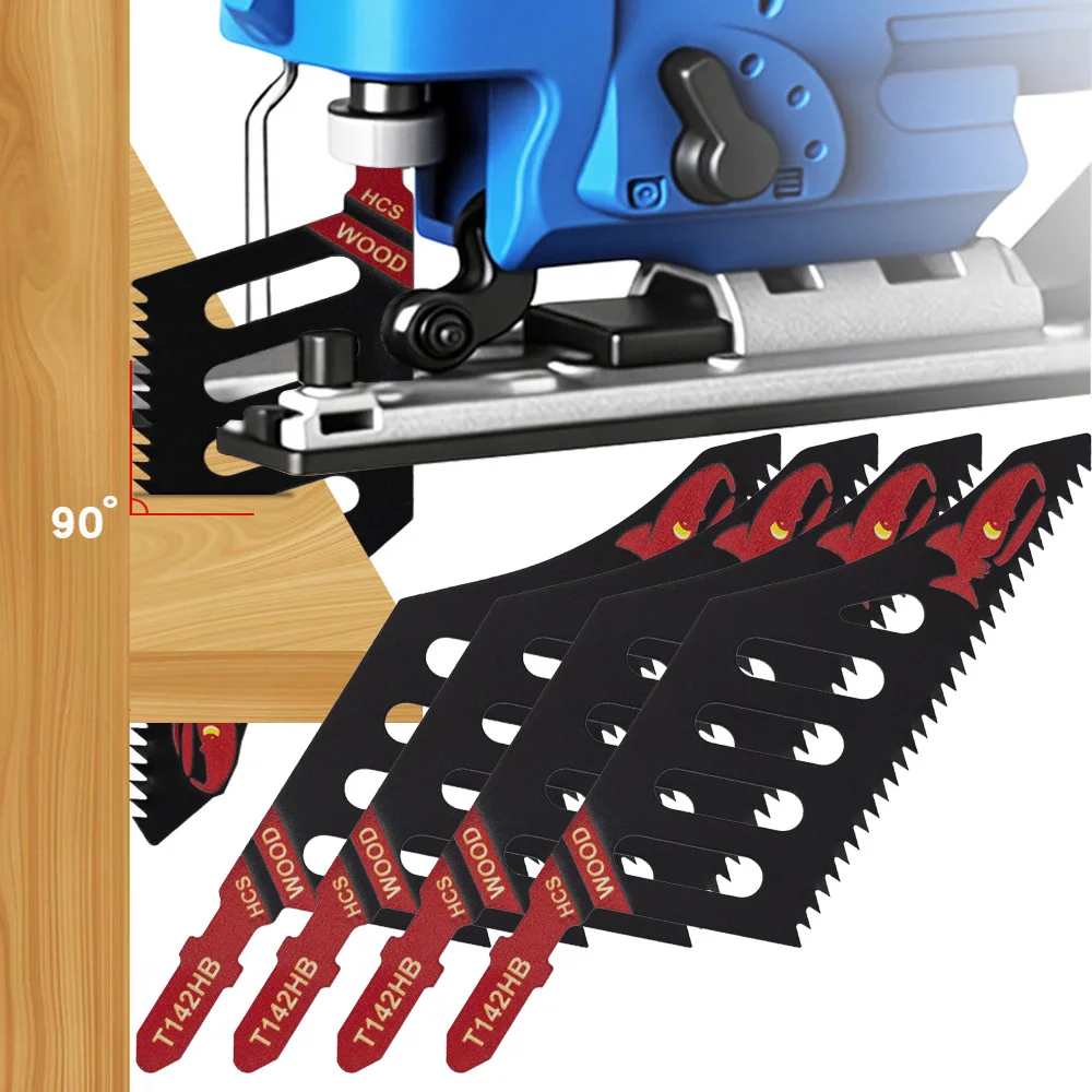 T142HB Precision Jigsaw Blades Triple-Ground for Wood/Plastic/Laminate 3-Side Grinding Anti-Vibration for Complex Curves