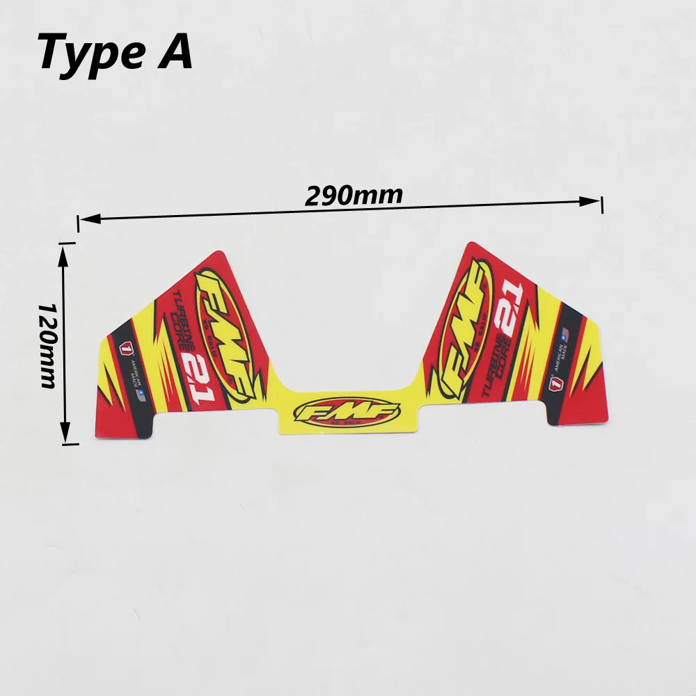 FMF naklejka 2T tłumik wydechowy motocykla naklejki wodoodporne (29cm X 12cm) uniwersalne do motocykli