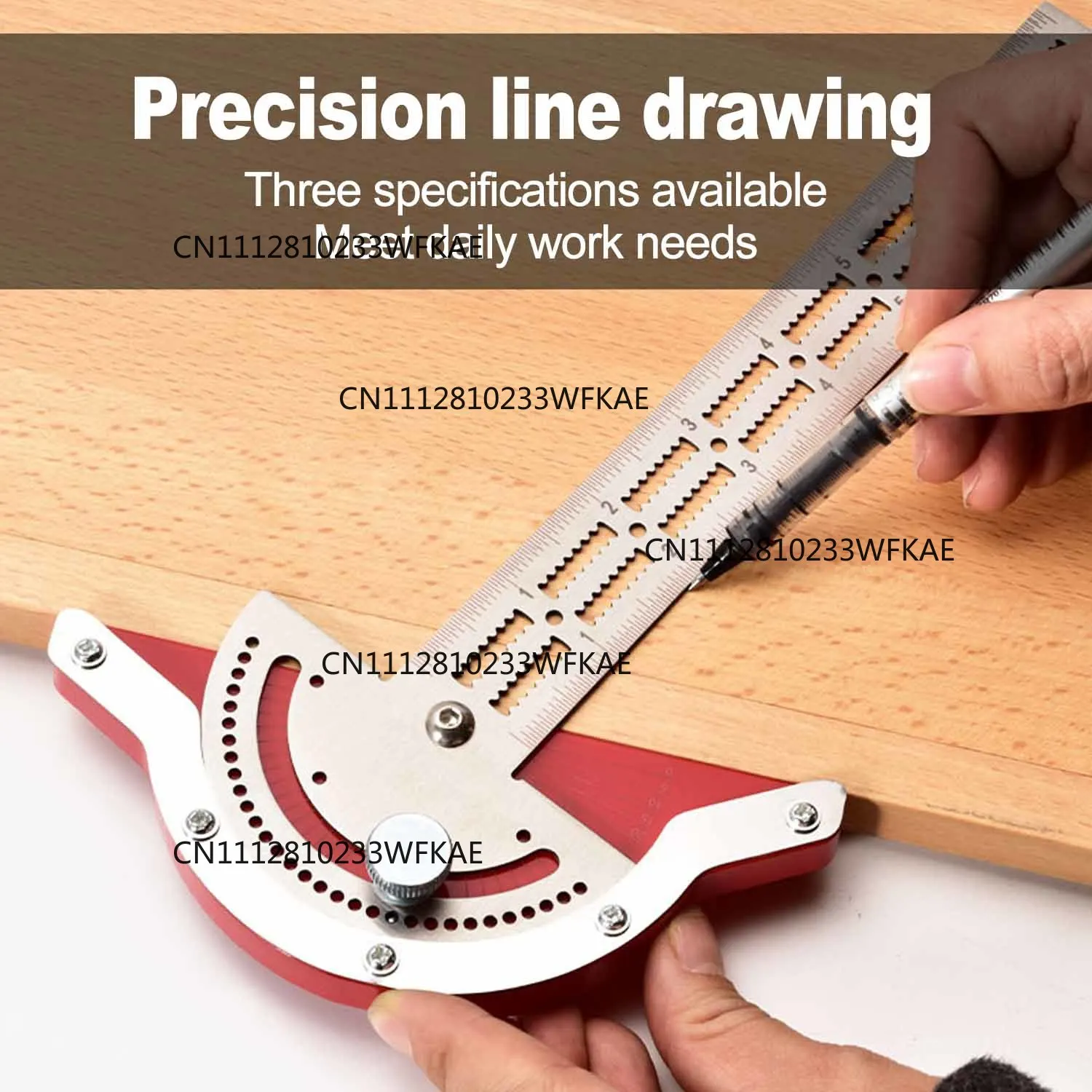 0-180 Degree Woodworkers Edge Ruler Stainless Steel Protractor Angle Precision Carpenter Measuring Tool