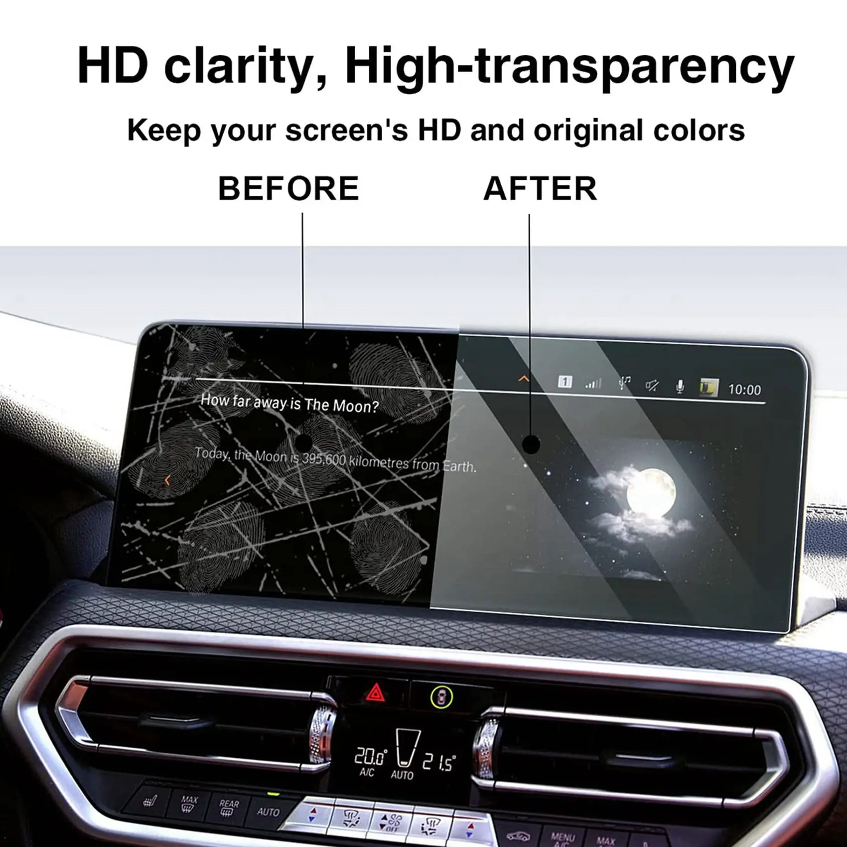 AA08-2X For -BMW G05 X3 G02 X4 2022 12.3-Inch Car GPS Navigation Touchscreen Protector Center Display Tempered Glass Film