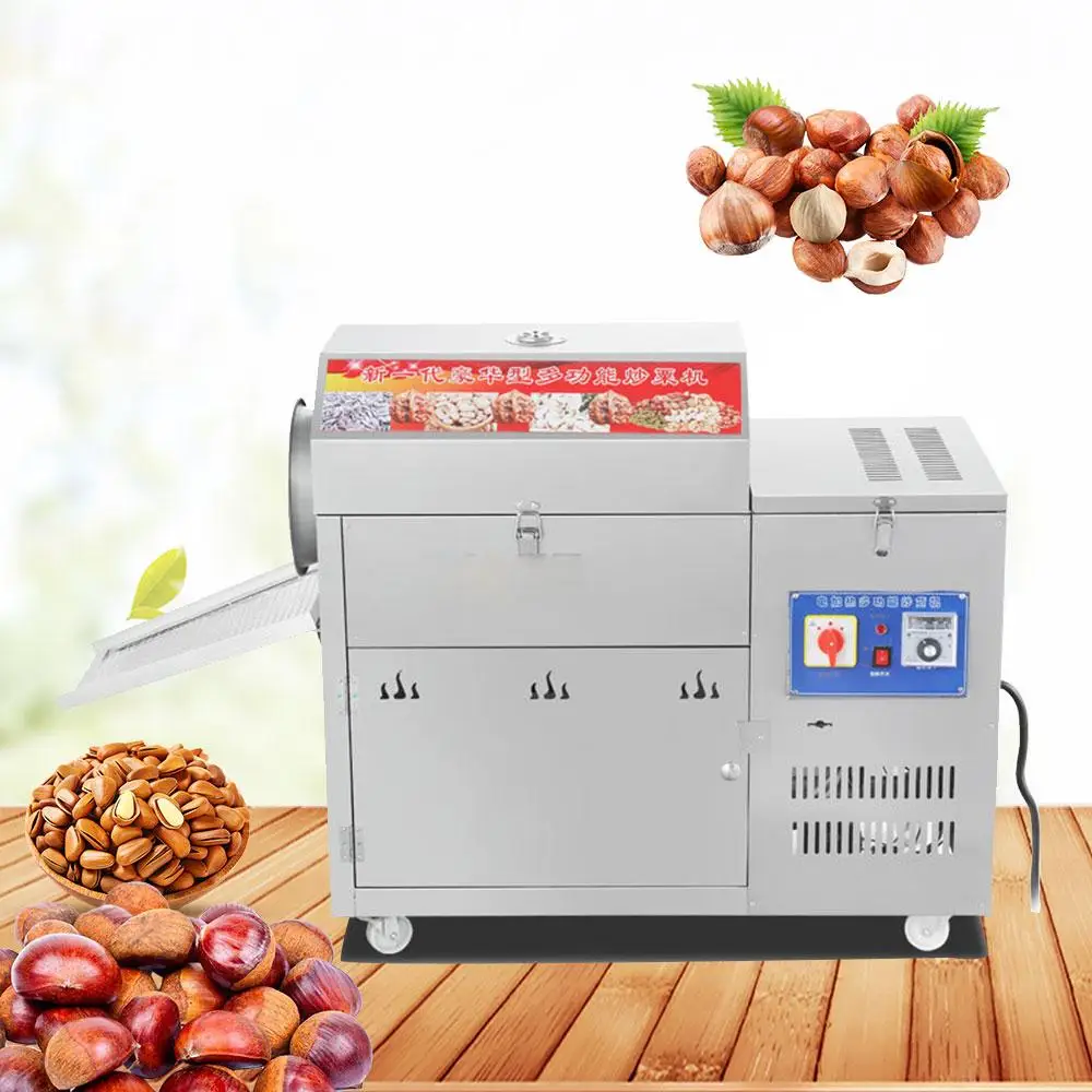 

Gas Heating Peanut Large Coffee Roster Drum Corn drying Soya Cocoa Roaster Bean Roast Machine Commercial For Nut