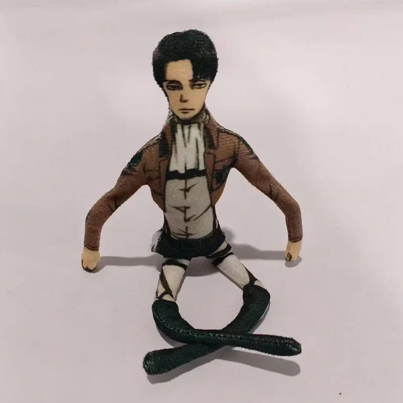 Anime Attack On Titan Levi Cosplay Plush Doll Body Wire Skeleton Action Stuffed Dolls Accessories Ornament Gifts 28cm