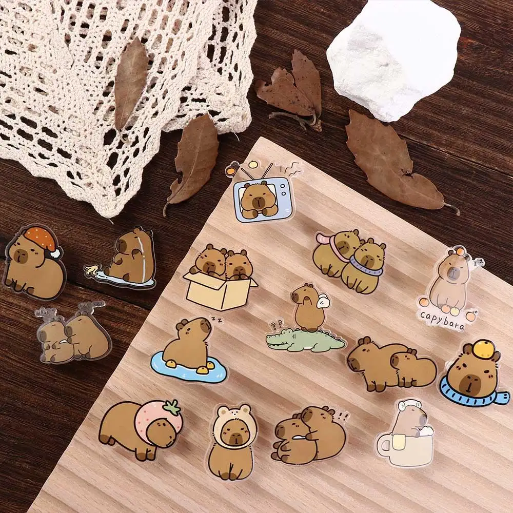 Exquisite Breastpin Acrylic Capybara Pin Cute Kapibara Animal Badge Lovely Kawaii Capybara Brooch Skirts