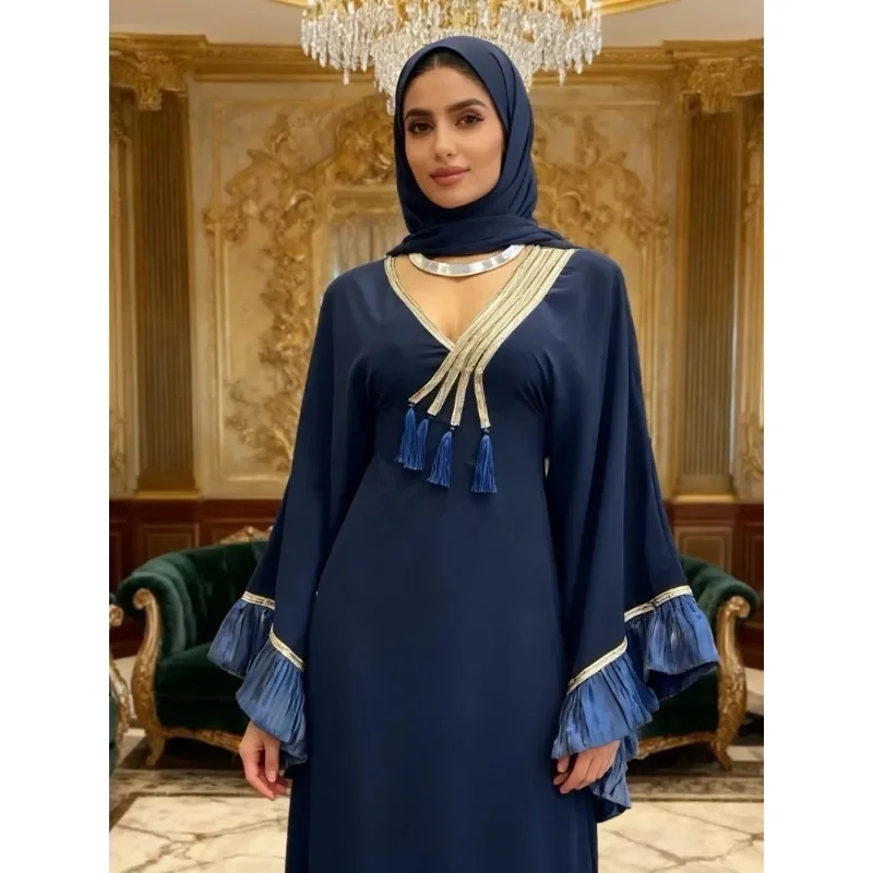 

Африканские платья для женщин, элегантное свадебное мусульманское модное абайя, дашики, халат, кафтан, длинное платье макси, турецкая Африка, новинка 2023 года