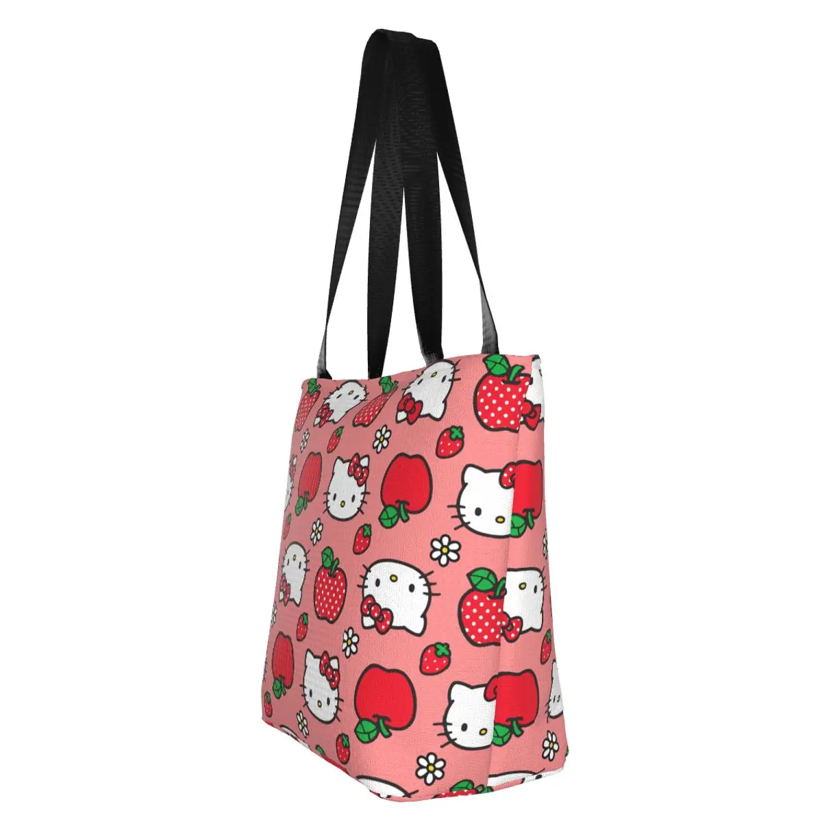 Girl Sanrio Merch Cute Hello Kitty Tote Bag Accessories Kawaii Cartoon Top Handle Bag With Zipper for Women