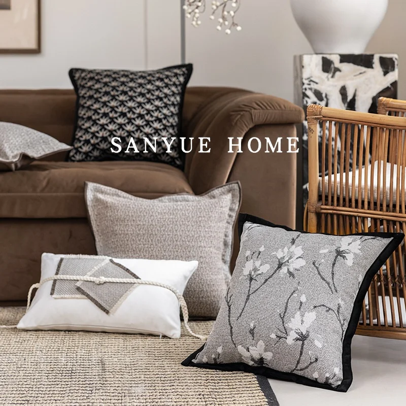 Modern Mid-Century Style Black White Series Sofa Pillowcase Nordic Style Living Room Couch Pillow Cover Home Decor Cushion