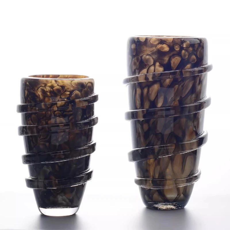 Light luxury simple creative glazed vase, living room dining table hotel model room desktop vase