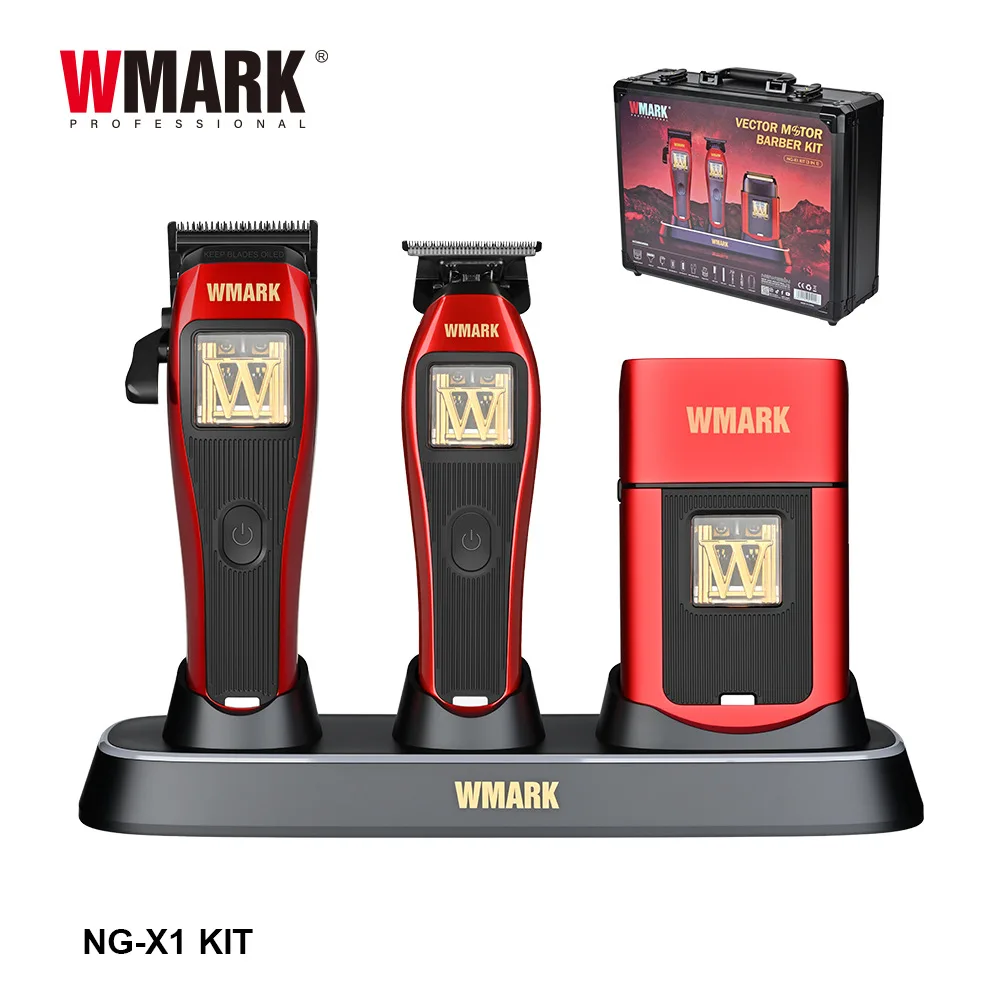 WMARK Three-in-One Haircut Set - Vector Motor, DLC Blade Head, Type-C Charging Hair Tools Set