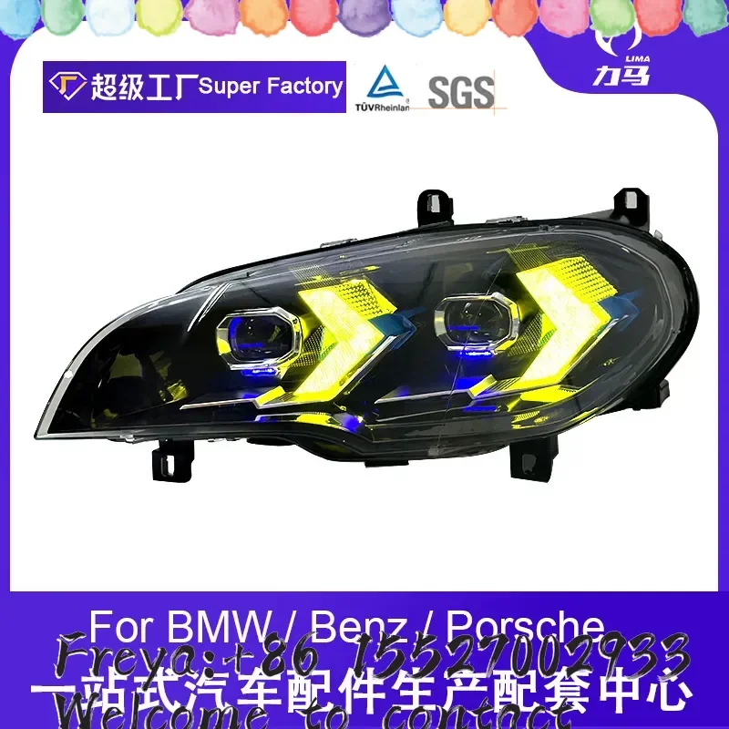 Applicable to 07-13 X5 headlight assembly E70 headlight arrow dual mode daytime running light old and new