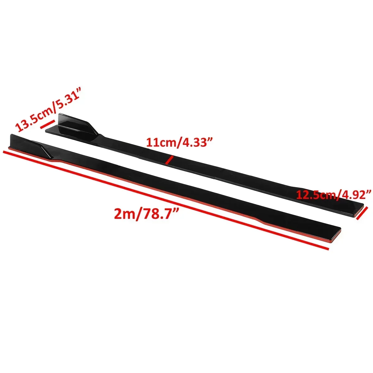 2m Car Side Skirt Extensions Rocker Splitter Side Skirts Lip For Subaru WRX STI Impreza BRZ Legacy Outback All Models Body Kit