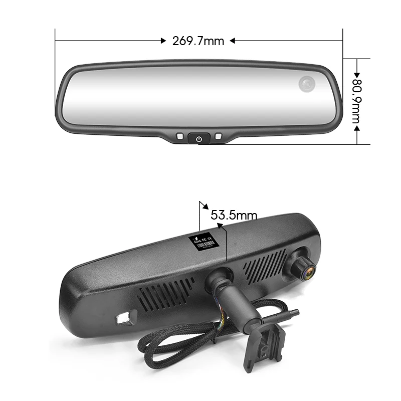 

Split Screen Anti Glare Mirror Vehicle Data Recorder