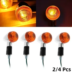 2/4Pcs Motorcycle Turn Signals Light Motorbike Modified Front and Rear Signal Lamp For 10mm Thread Motorcycle