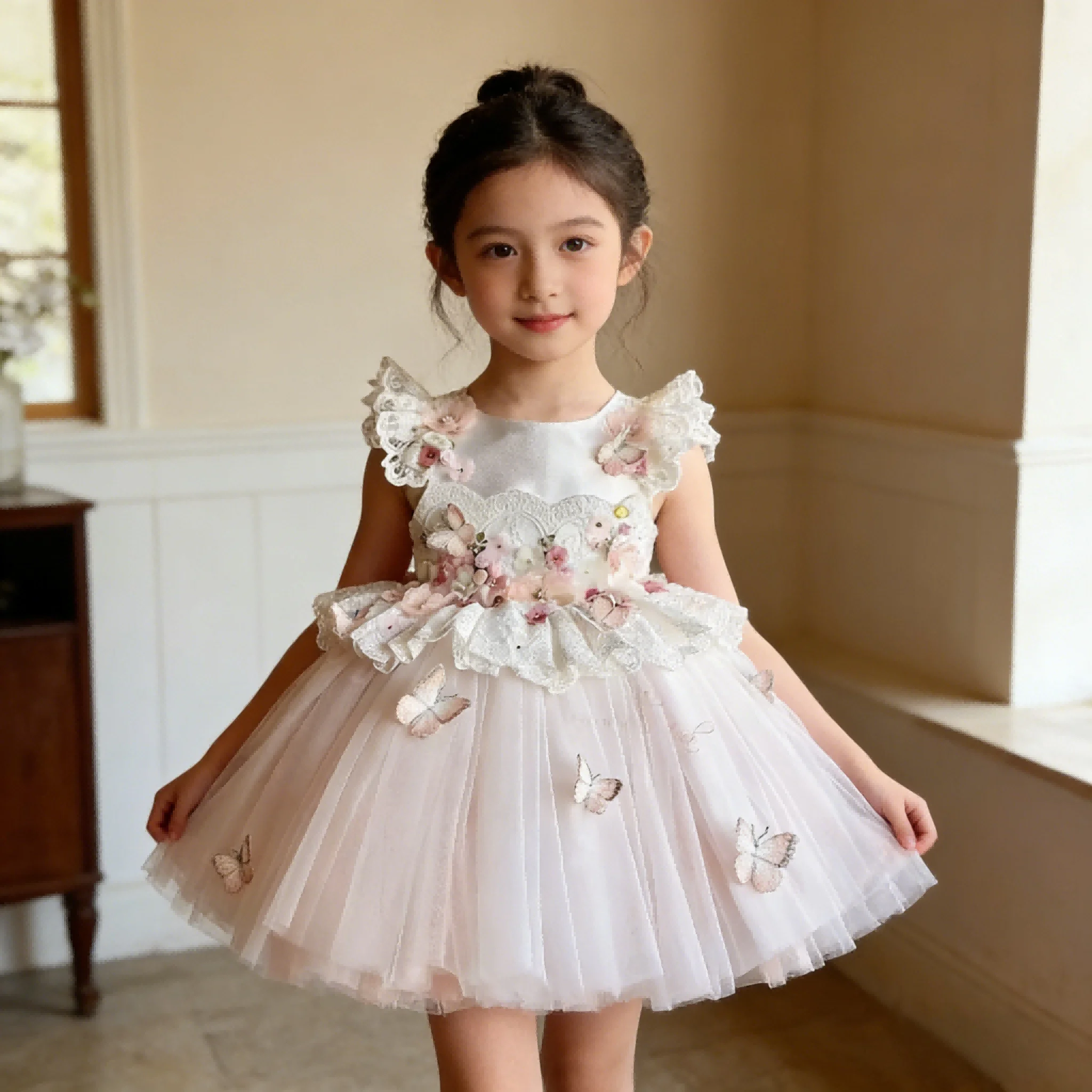 

Party Dresses for Girls Wed Dress Princess Pageant Dress Costumes Birthday Fashion Show Outfits Vestido Children Tutu Gown Kids