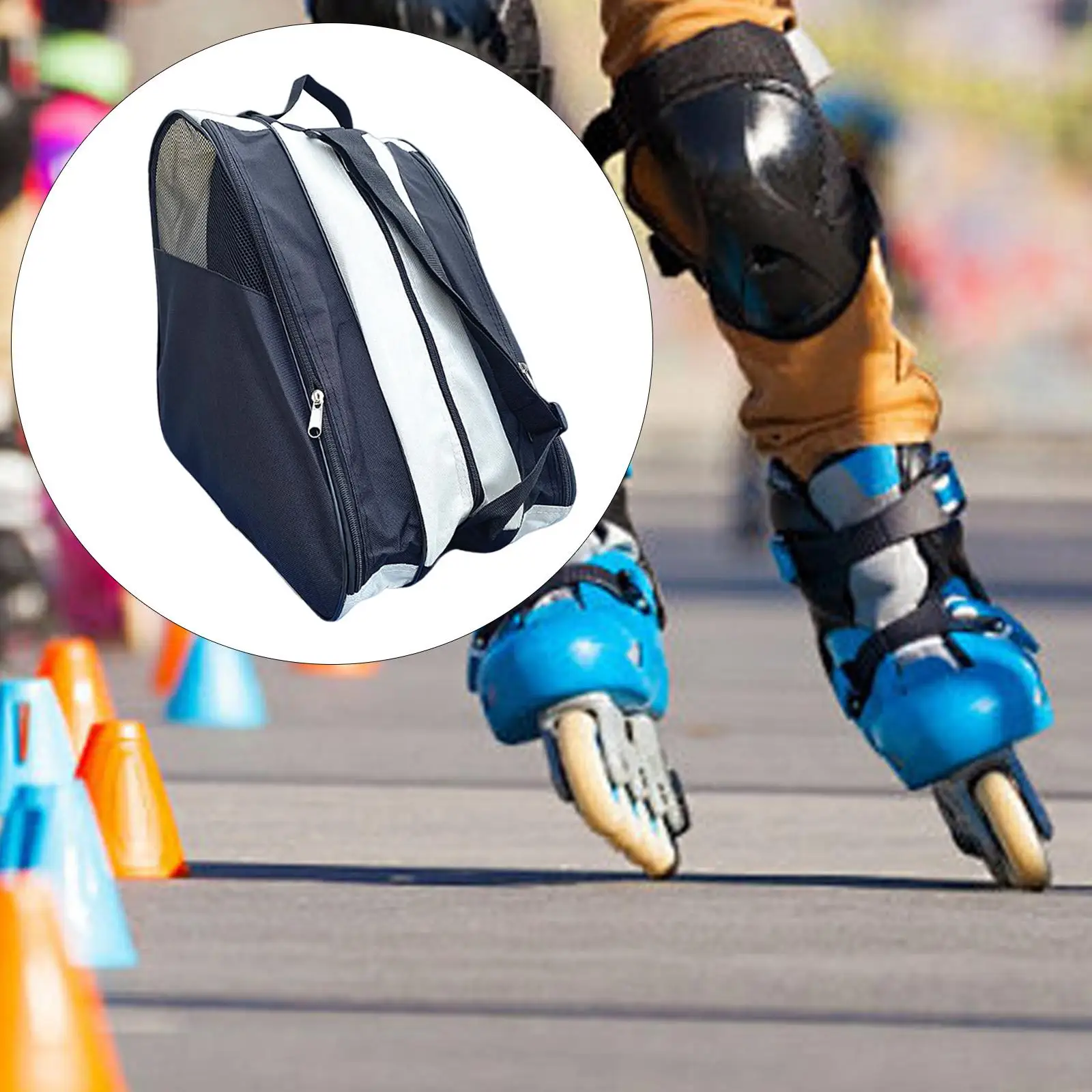 Roller Skate Bag Wear Resistant Inline Skates Carrier for Women Men Children
