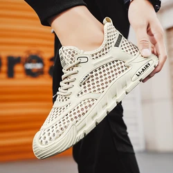 Lightweight Men's Running Shoes Outdoor Breathable Men Sports Shoes Anti-slip Male Sneakers Fashion Flexible Tennis Lace-up 2024